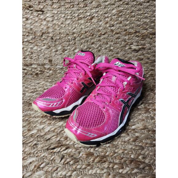 Asics Gel Nimbus 14 Pink Black Athletic Running Shoes Women's Size 7 T291N - Picture 2 of 11